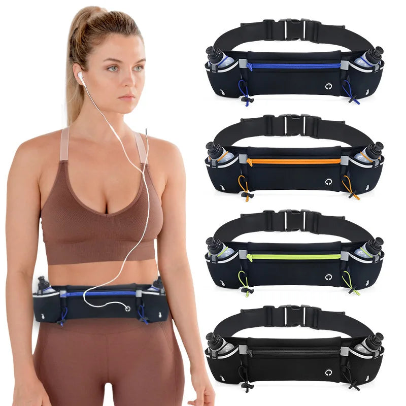 Marathon Trail Running Waist Pack For Phone Water Bottle Sports Fanny Pack Fitness Dual Pocket Running Belt Waist Bag Men Women