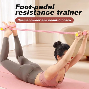 6-Tube Resistance Band Multi Function Tension Rope Fitness Bands 6-Tube Elastic Yoga Pedal Puller For Sports Exercises At Gym