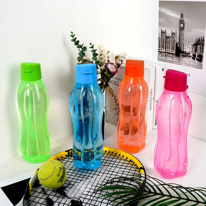 PP Sports Water Bottle 900ML/1L Portable Gym Water Drinking Bottle Outdoor Large Capacity Cup With Rope Leak-Proof Drink Bottle