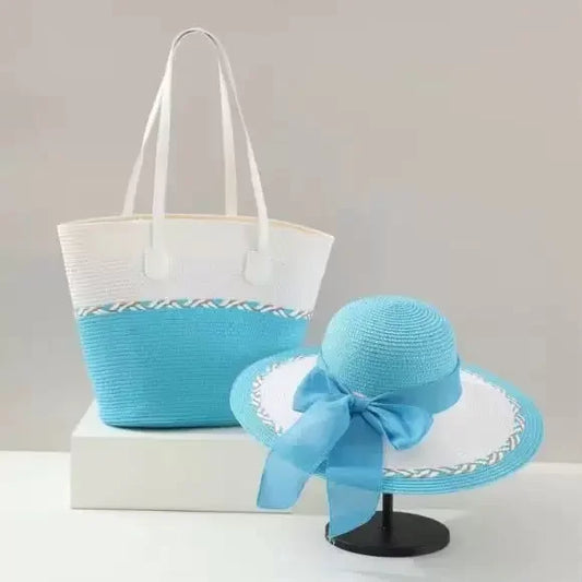 Beachy Straw Woven Tote Bag with Sash Single Shoulder Commuter Fashionable Summer Large Capacity Handbag for Women
