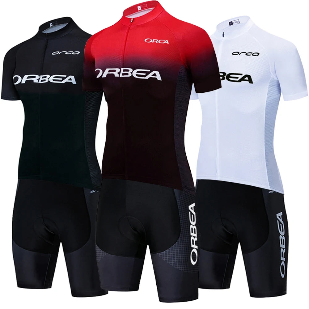 New ORBEA ORCA Cycling Jersey Bike Shorts Set Men Women Quick dry Ropa Ciclismo 4 Pockets Summer Pro Bicycle T-Shirt Clothing