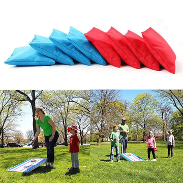 8PCS Cornhole Bean Bags Set Corn Filled Cornhole Cloth Bags Training Equipment For Outdoors Cornhole Game Supplies Kids Toy