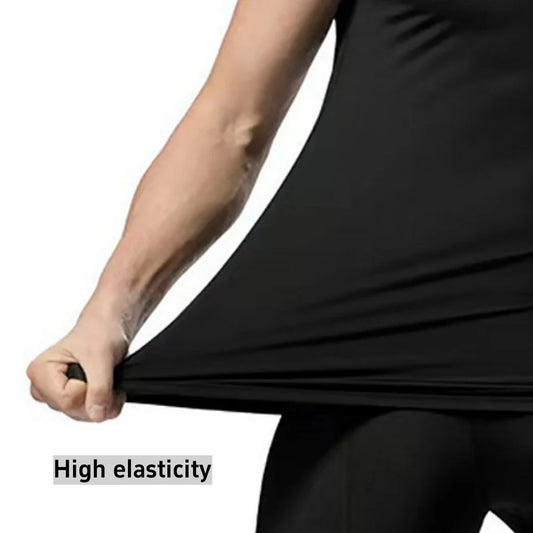 New Compression Tank Top Elasticity Gym wear Men Sleeveless Quick Drying Sportswear Fitness Bodybuilding Vest Workout Muscle Top