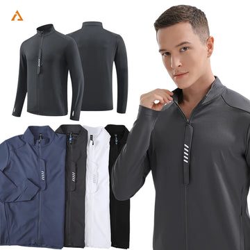Running Tracksuit Sportswear Gym Fitness Hooded Jogging Tracksuit Outdoor Quick Dry Breathable Sport Jackets Coats For Men 8416