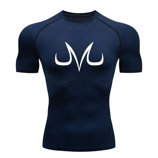 Summer Muscle Fit Gym T-Shirts Anime Aesthetic Compression Shirt for Men Fitness Sport Quick Dry TShirts Tight Gym Tops Tee