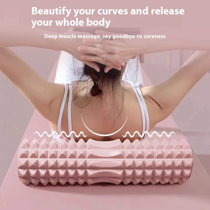 33/45cm Three-dimensional Dot Yoga Foam Roller Body Sculpting Home Gym Whole Body Muscle Massage Relaxer Sports Rehabilitation