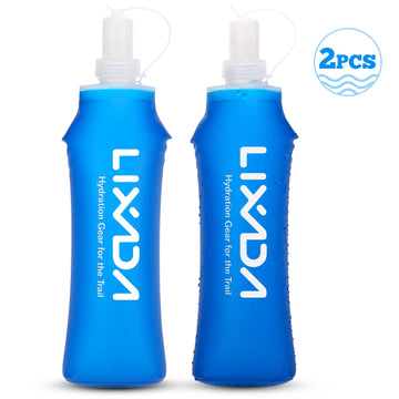 Lixada 1/2 Pcs 500mml 300ml Outdoor Sport Camping Running Sport Bicycle Soft Water Bottle Folding TPU Soft Flask Water Bag