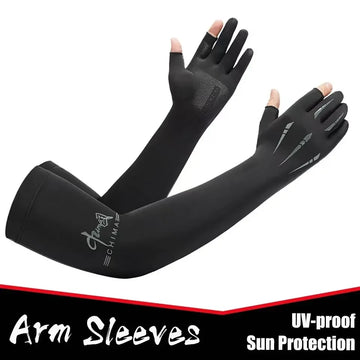 Sports Arm Sleeves Men Women Cycling Running Fishing Arm Cover Cuff Sun Protection Ice Cool Sleeves Long Gloves