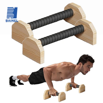 Push-up Stand Wood Pushup Bars Exercise Non-Slip Parallettes Handle Stands Calisthenics Fitness Equipment Home Strength Training