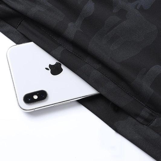 SONECHOKI Running Shorts Men Camouflage Basketball Sport Gym Mesh Breathable Shorts Fitness Training Workout Bottom Male Casual