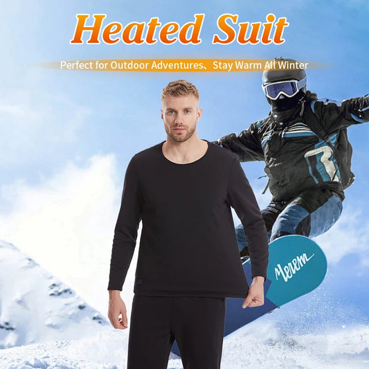 Heated Thermal Underwear Men's Women's Heated Jacket USB Heating Smart Pants Hiking Bike Camping Ski Winter Motorcycle Heated