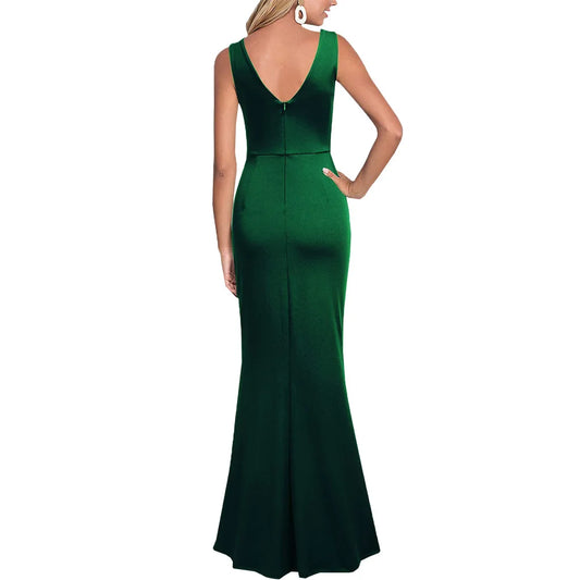 Sexy Fashion V-Neck Split Women's Dress JX5456