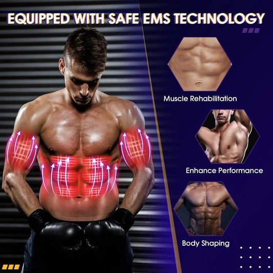 Electronic Muscle Stimulator Abs Stimulator Muscle Toner Ab Machine Trainer For All Body Strength Training Workout Equipment
