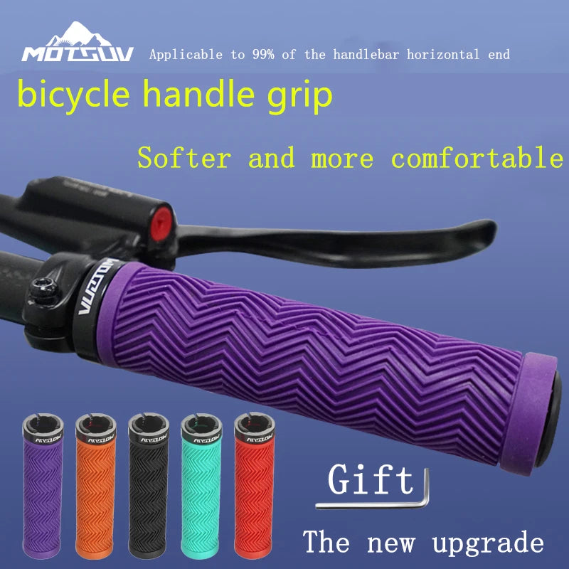 MOTSUV Bicycle Grips MTB Handbar Grip Rubber Non-slip Lock Ring Cycling Anti Slip and Shockproof Mountain Bike Accessory NEW HOT