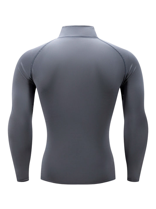 Men's Running T Shirt Quick Dry Bodybuilding Sport Shirt Long Sleeve Compression Top Fitness Tight Rashgard Gym T-Shirt Men