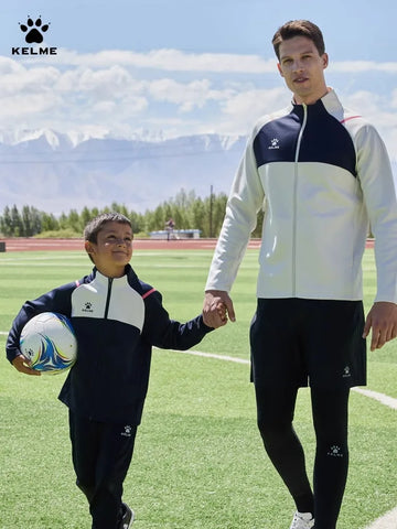 Kelme Men's Football Training Jacket Children's Stand-up Collar Cardigan Jacket Outdoor Windproof Running Sportswear