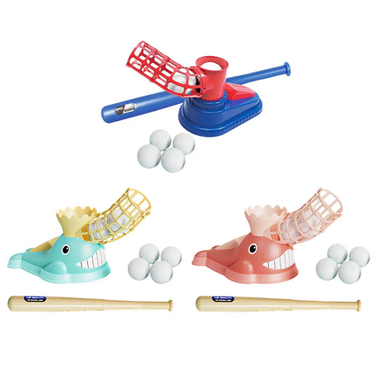 Baseball pitching machine for children with bat and 6 baseball balls