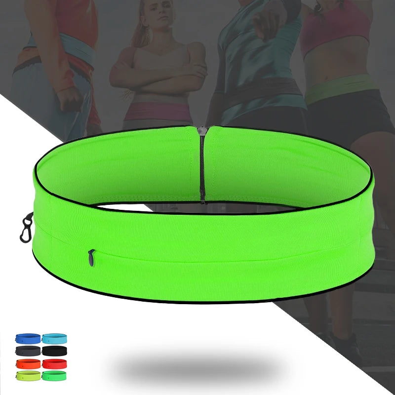 Invisible Gym Running Waist Bag Lightweight Marathon Yoga Belt Fanny Pack 7 inch Zipper Pocket Fitness Sport Phone Pouch