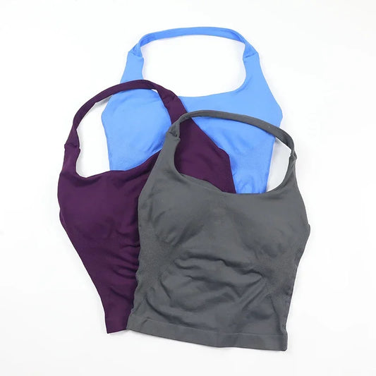 The latest two-piece fitness vest set, filled for women, with seamless short waist and seamless shorts