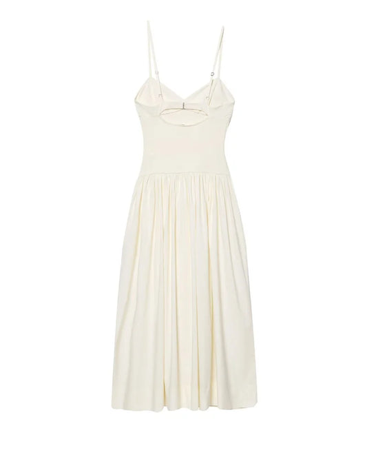 Women's Top Dress Summer 2025 New White Patchwork Poplin Slip Dress Big A White Sexy Slim Personality Fashion