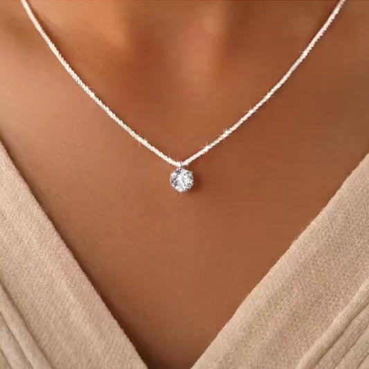 TEN CARATS s925 Sterling Silver VVS1 Moissanite Classic Crown Necklace for Women  Gift GRA Certified Jewelry free delivery