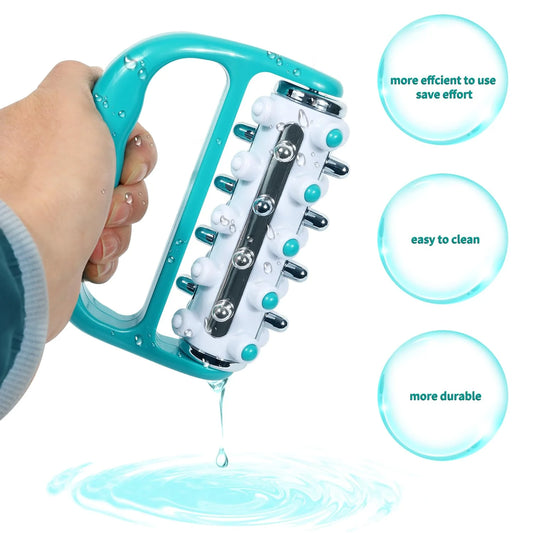 Fascia Roller Massager Handheld Lymphatic Drainage Massage Roller Trigger Point Deep Tissue Myofascial Release Tool Body Care