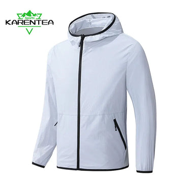 Running Jacket Summer Men Quick Dry Breathable Jogging Coats Gym Sportswear Outdoor Sport Coat Fitness Hooded Jacket Windproof