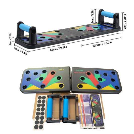 Push Up Board,Foldable Fitness Board, Home Workout Equipment, Pushup Anti-Slip Handle,Multi Muscle Strength Training Equipment