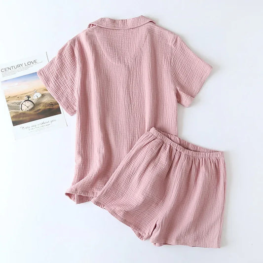 Short Sleeved Shorts Pijama Suit for Women Casual Wear Fashion Style 2 Pcs Pajama Set Summer Thin Women's Sleepwear Clothes