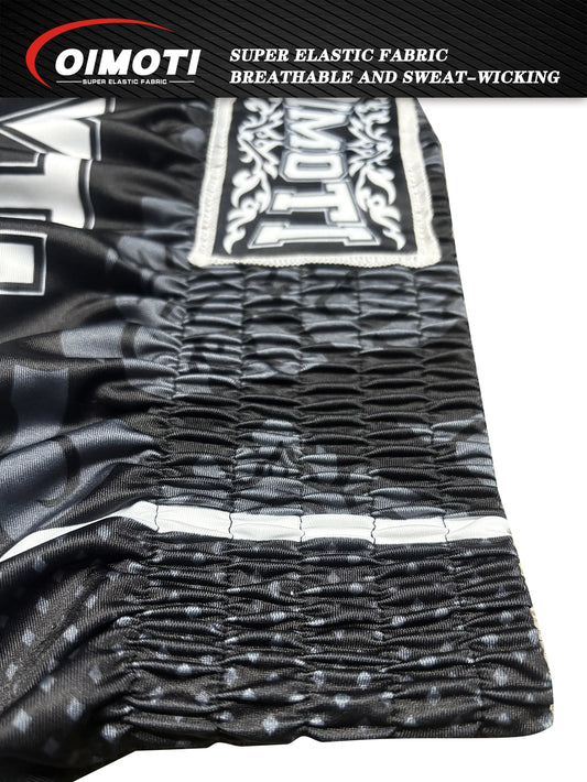 ONE Fitness Quick Dry Elastic Sports Shorts for Men Casual Martial Arts Boxing Wrestling Training Pants