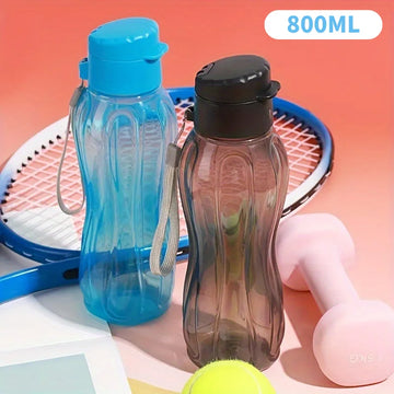 800ML PP Sports Water Bottle Portable Gym Water Drinking Bottle Outdoor Large Capacity Cup With Rope Leak-Proof Drink Bottle