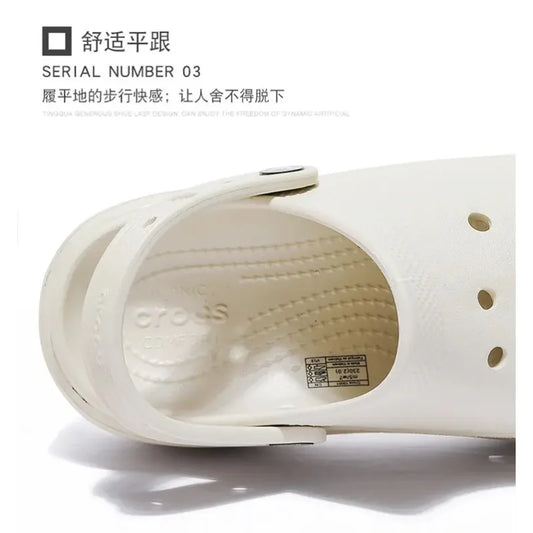 2025 New Breathable Soft Women Cloud Hole Slippers Outdoor Anti- Skid Thickened Bottom Soled Beach Sandals Adult Unisex Shoes