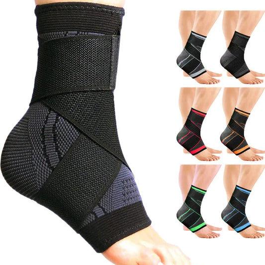 1PC Adjustable Compression Bandage Ankle Support Ankle Brace Elastic Ankle Strap Protector Fitness Sport Gym Stabilize Ligaments