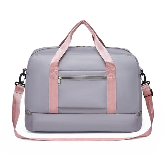 Large Capacity Travel Duffel Bag Oxford Gym Fitness Bag with Wet/Dry Zones & Shoes Compartment for Outdoor Trips Sport Bag