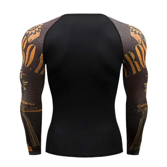 Gym Compression Dry Fit Men's Long Sleeves Fitness T-shirt Spring And Autumn Outdoor Sports Running Tees Sportswear Tops T-shirt