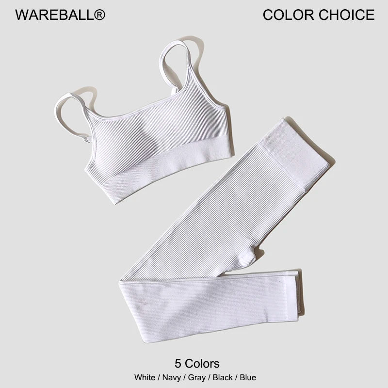 WAREBALL Seamless Yoga Set Women Sportswear Sport Suit Workout Clothes Gym Clothing Sport Top High Waist Seamless Leggings