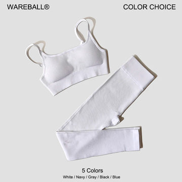 WAREBALL Seamless Yoga Set Women Sportswear Sport Suit Workout Clothes Gym Clothing Sport Top High Waist Seamless Leggings
