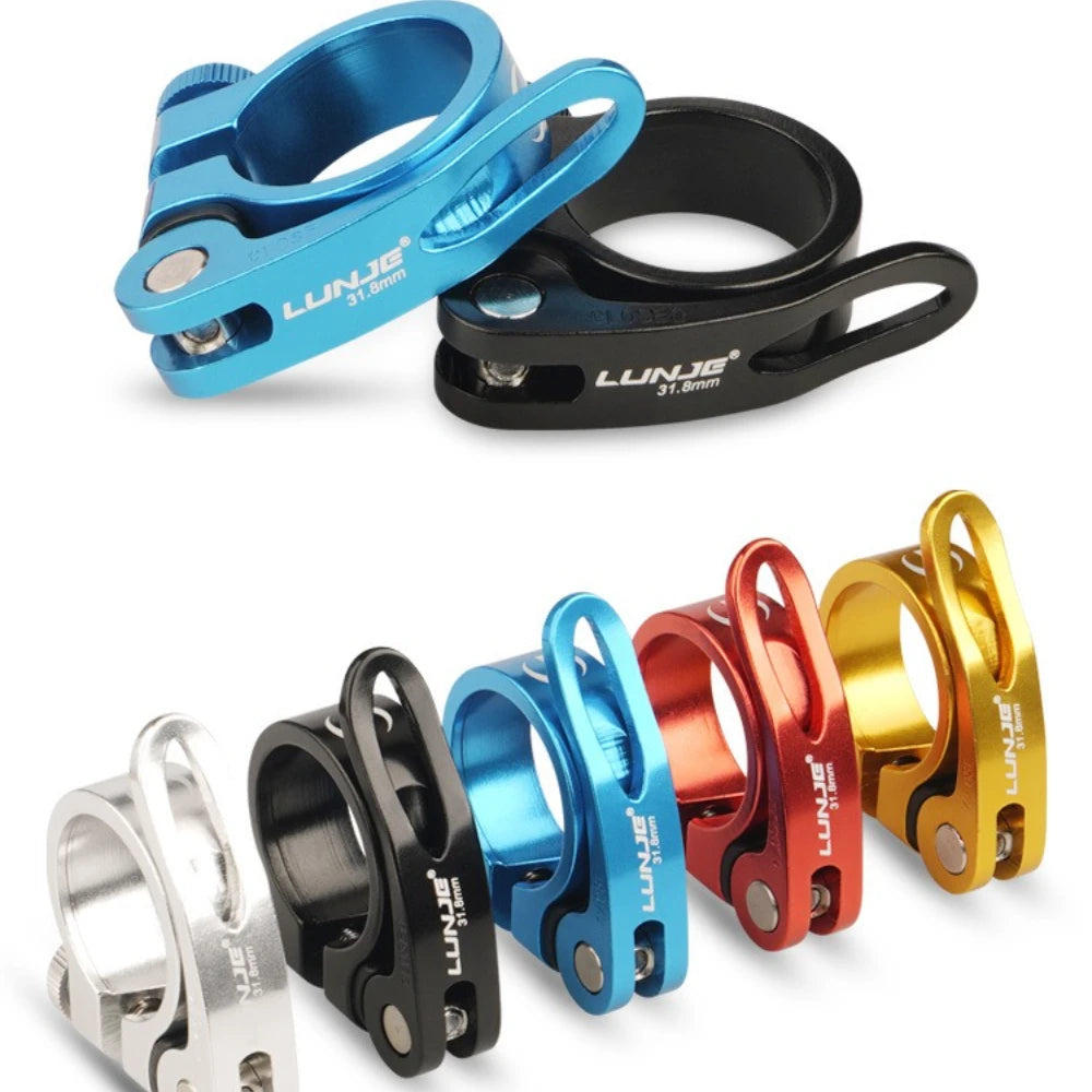 1PC MTB Bike Seatpost Clamp Quick Releas Ultralight Aluminium Alloy Bicycle Seat Post Mount 31.8mm 34.9mm Cycling Accessories