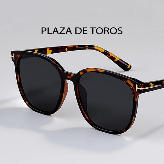 Luxury Brand Oversized Sunglasses For Women Men Fashion Square Brand Designer Retro Shades Trending Rivets Sun Glasses UV400