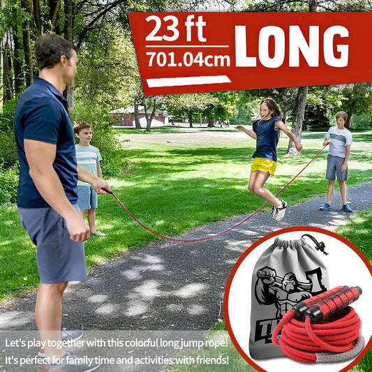5M/7M Multi-person Skipping Rope Adjusting Rope Length Foam Handle, Suitable for Parties, Families and Campus Activities