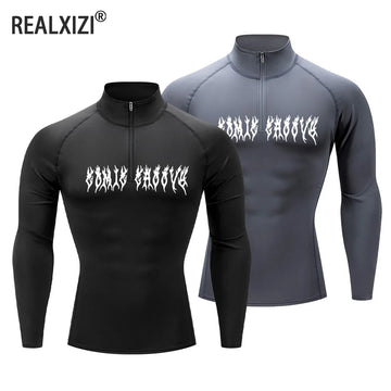 Men's Running T Shirt Quick Dry Bodybuilding Sport Shirt Long Sleeve Compression Top Fitness Tight Rashgard Gym T-Shirt Men