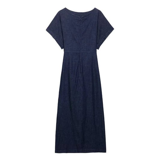 UNIZERA women's pleated decorative Midi dress with zipper decoration for spring and summer new casual women's clothing