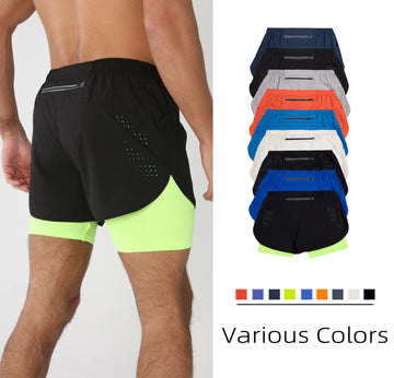 Gym Shorts Men Running Shorts with Liner Pockets Towel Loop Quick Dry Lightweight Workout Men's Breathable Athletic Sport Shorts