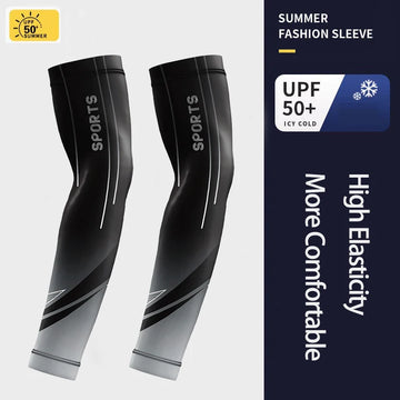 Summer Arm Sleeves UV Protection Men Women Cycling Driving Dynamic Breathable Arm Cover Elastic Hiking Tourism Sports Ice Sleeve