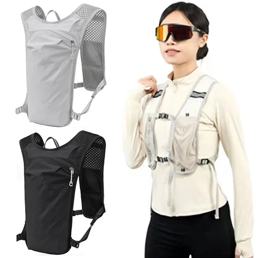 New Running Water Bottle Storage Vest Lightweight Running Vest Reflective Hydration Water Chest Pack With Phone Holder