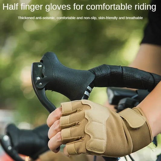 MOON Tactical Motorcycle Gloves - Full Finger Protective Gear for Men & Women - Riding Cycling & Outdoor Sports Training Gloves