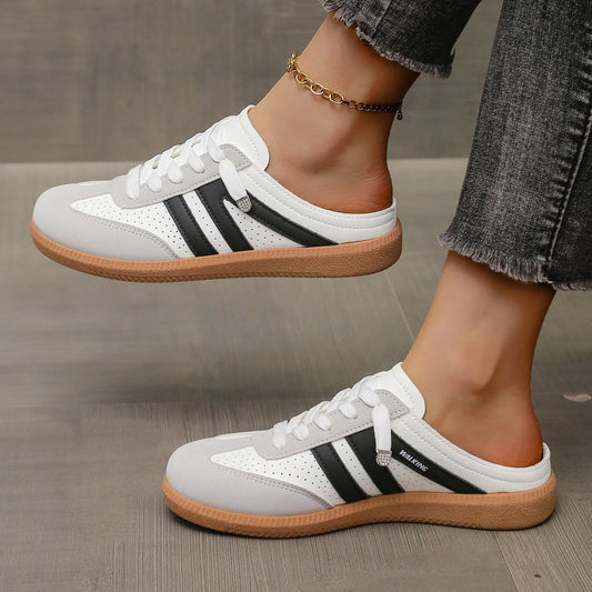 Women's Lightweight Soft Bottom Backless Slip-On Sandals 2025 New Arrivals Retro Flat Casual Shoes Slip-On Backless Mule Sandals
