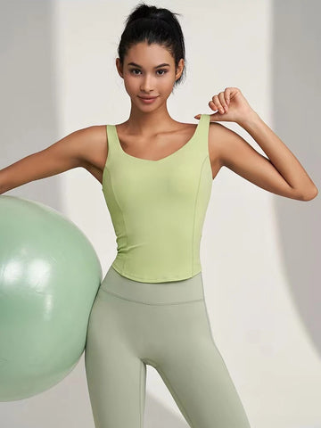 Nude Yoga Sports Vest Fitness Outdoor Running Shock Absorption Beauty Back High-intensity Gathering Bra Quick Drying Bras Top