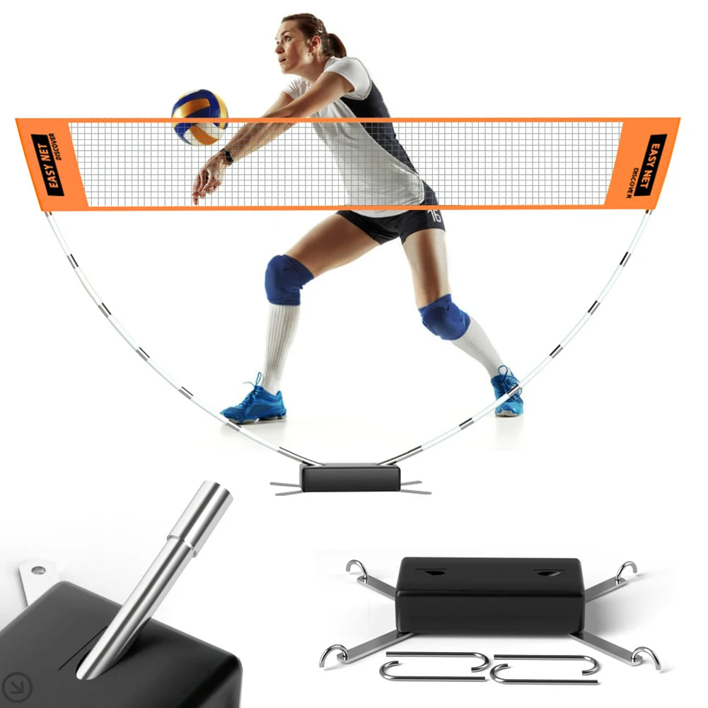 Professional Badminton Net Volleyball Tennis Training Square Net Easy Setup Height Adjustable Volleyball Net for Outdoor Indoor