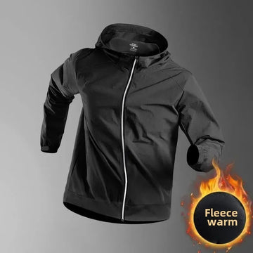 WinterFleece-Lined Men's Running Jacket Quick-Drying Outdoor Sport Top Autumn/Winter Cycling Training Wear